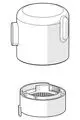 Temperatur-Wählgriff in Matt-Schwarz von HANSA, zylindrisches Design mit seitlichem Betätigungshebel, bietet präzise Einstellung der Wassertemperatur.